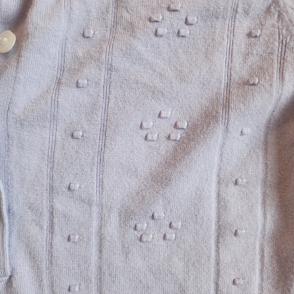 Loft Light Purple Puff Sleeve Sweater - Picture 2 of 5